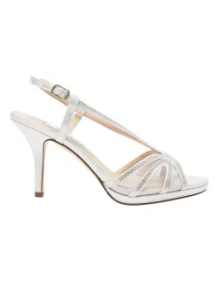Hot Sale ✨ NINA Barbara 🩴 Sandals In New Silver Satin 🤩