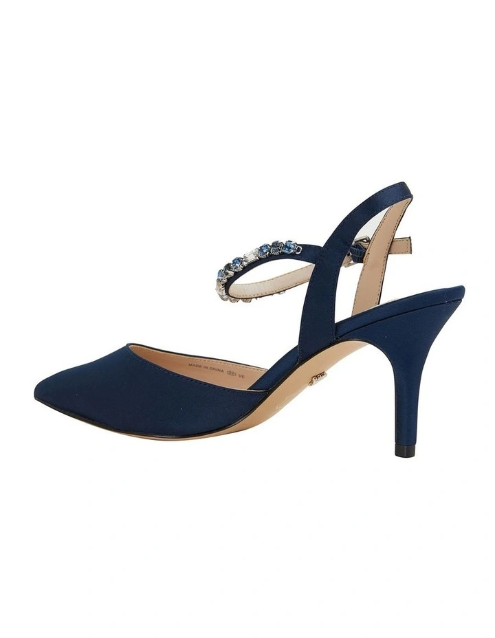 Cheap π NINA Tonya Navy Satin Pump π - Image 3