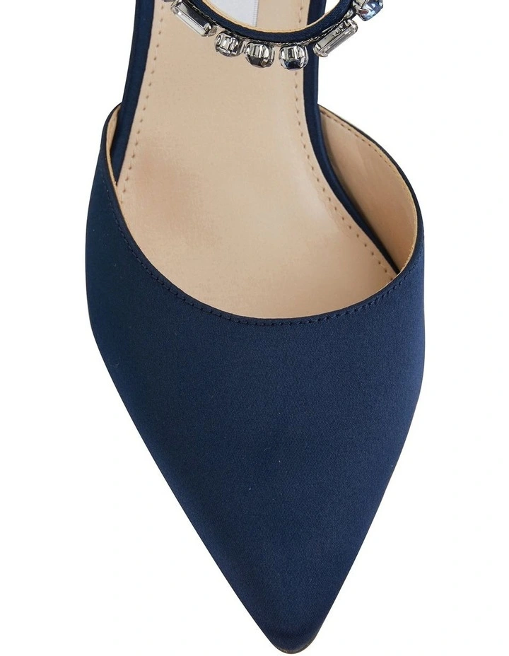 Cheap π NINA Tonya Navy Satin Pump π - Image 6