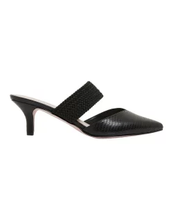 Budget ✨ Pink Inc Vixen Black Print Heeled 👟 Shoes ✔️