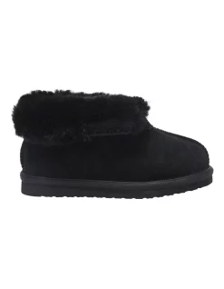Cheap 🥰 Easy Steps Pixie Black Suede Slippers ⭐