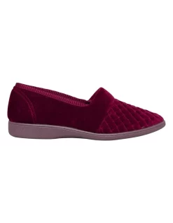 Best reviews of ✨ Grosby Marcy Wine Quilted Velour Slip-on Slipper 🧨