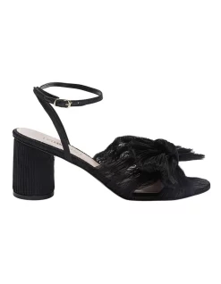 Buy 🎉 Pink Inc Secret Black Fabric 🩴 Sandals 🤩