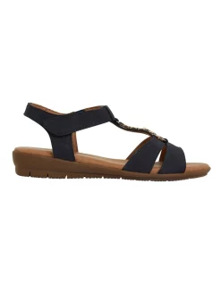 Wholesale 😍 Active Flex By Easy Steps Baleno 🩴 Sandals In Navy Nubuck Leather 🧨