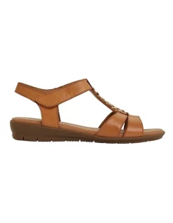 Discount ๐ Active Flex By Easy Steps Baleno ๐ฉด Sandals In Tan Leather ๐