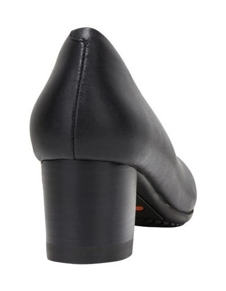 Discount βοΈ Hush Puppies The Block Heel Black Leather Heeled π Shoes 𧨠- Image 2