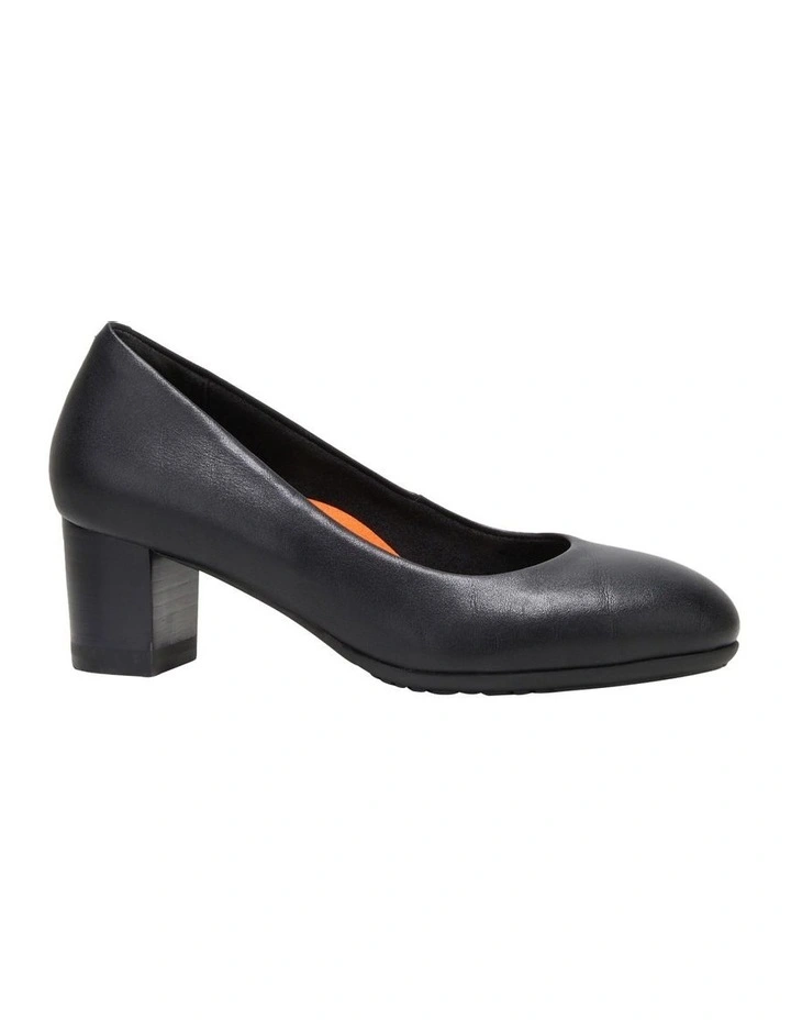 Discount βοΈ Hush Puppies The Block Heel Black Leather Heeled π Shoes 𧨠- Image 5