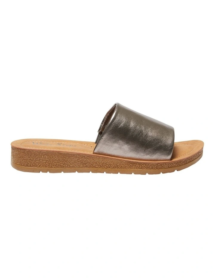 Wholesale π Wide Steps Enid π©΄ Sandals In Pewter Smooth π§¨
