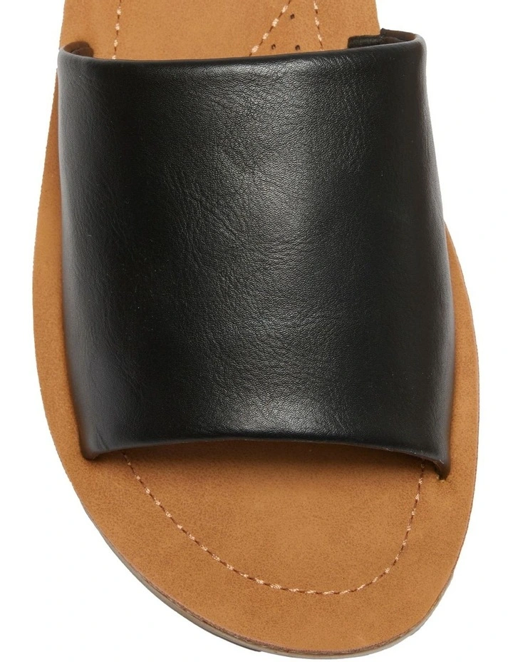 Best Sale โ๏ธ Wide Steps Enid ๐ฉด Sandals In Black Smooth ๐ - Image 7