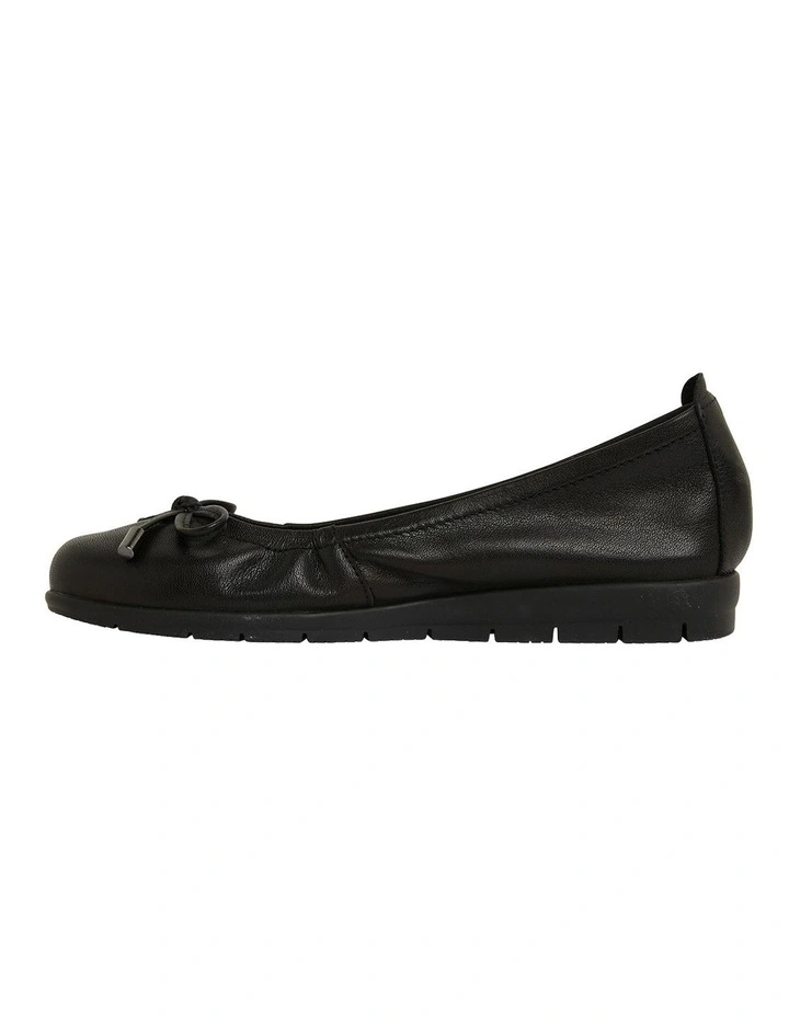 Hot Sale π₯ Active Flex By Easy Steps Barton Flat π Shoes In Black Leather β¨ - Image 3