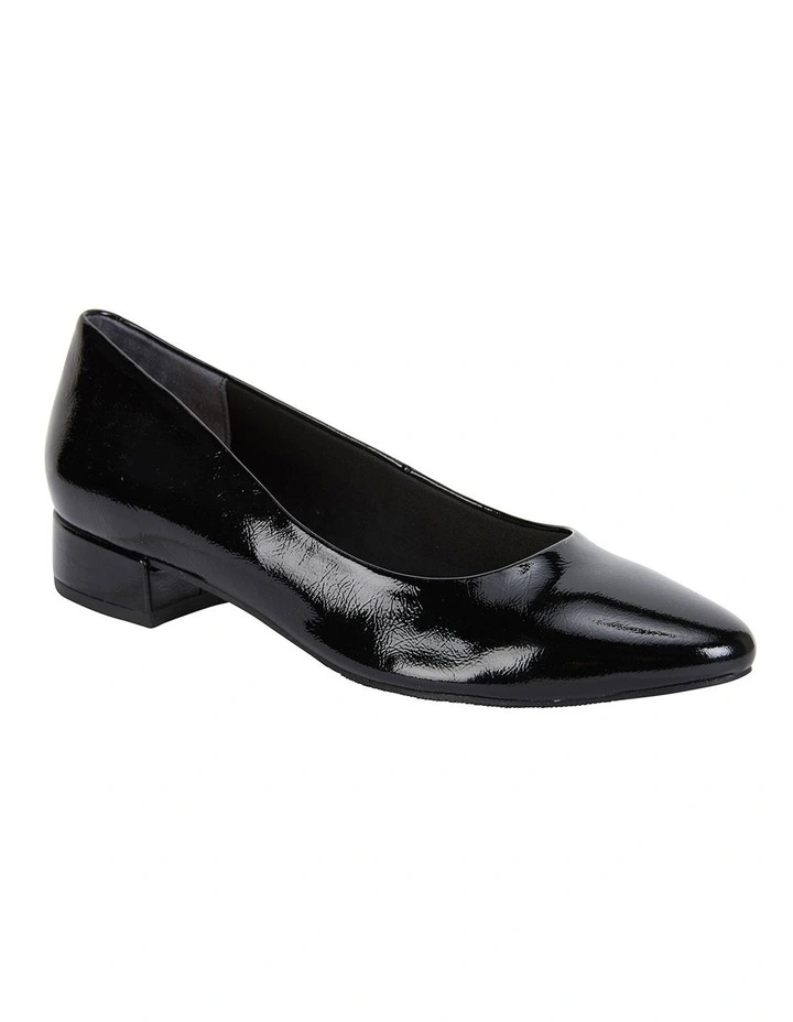Brand new ๐ Easy Steps Janine Black Crinkle Patent Heeled ๐ Shoes ๐ฏ - Image 2