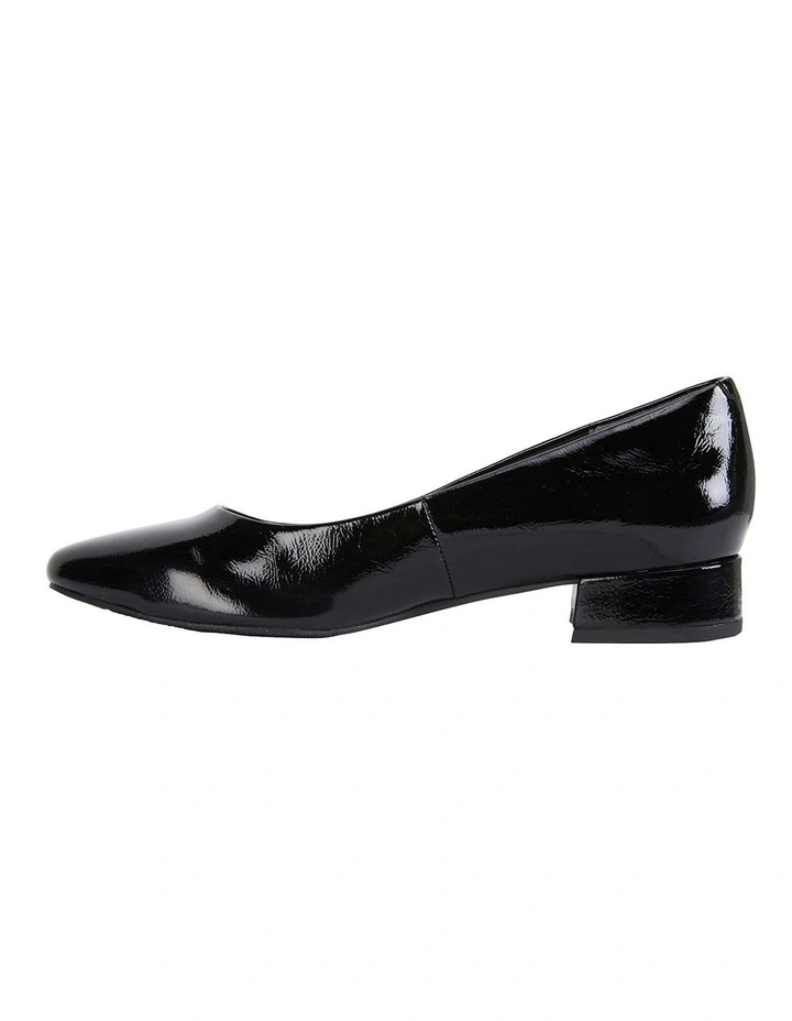 Brand new ๐ Easy Steps Janine Black Crinkle Patent Heeled ๐ Shoes ๐ฏ - Image 3