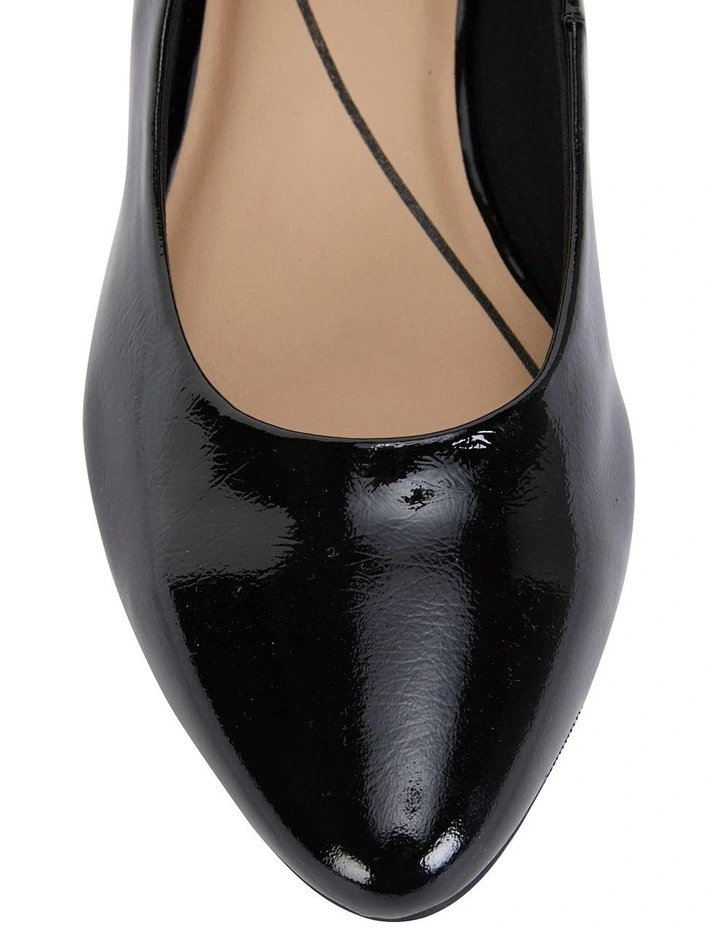 Brand new ๐ Easy Steps Janine Black Crinkle Patent Heeled ๐ Shoes ๐ฏ - Image 7