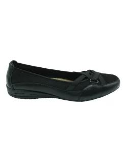 Best Pirce 😍 Planet 👟 Shoes Fergie Black Leather Ballet Flats 🔥
