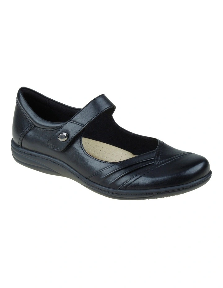 Best deal π Planet π Shoes Jamie Black Leather Strapped Flats π - Image 4