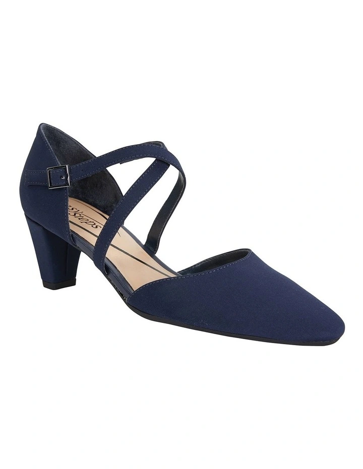 Best Sale ๐ Easy Steps Adison Navy Fabric Heeled ๐ Shoes ๐ - Image 2
