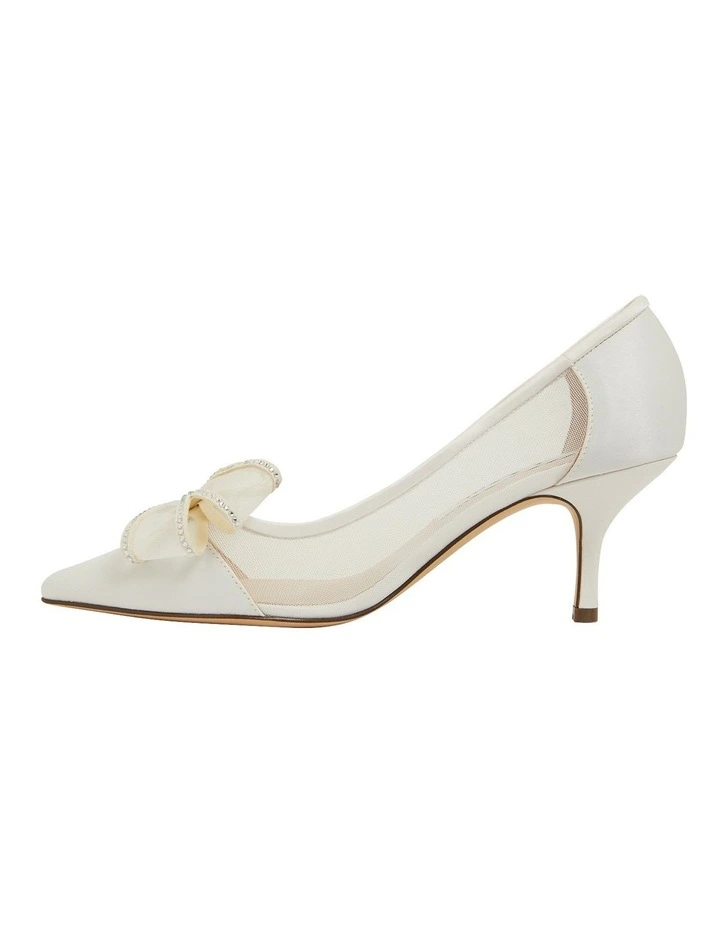 Deals π NINA Brite Ivory Satin Heeled π Shoes β€οΈ - Image 3
