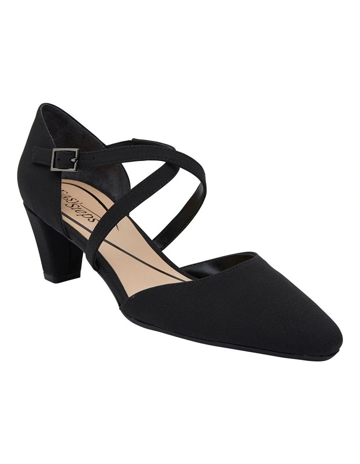 Deals 😍 Easy Steps Adison Black Fabric Heel 👟 Shoes 👏 - Image 2