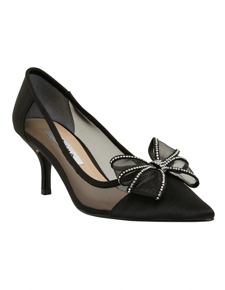 Discount π NINA Brite Black Satin Heeled π Shoes π€© - Image 2