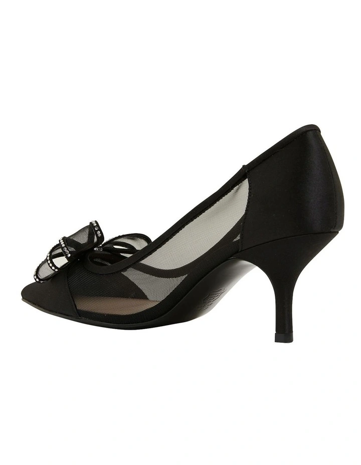 Discount π NINA Brite Black Satin Heeled π Shoes π€© - Image 7