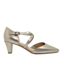 Best Sale 🛒 Easy Steps Adison Pewter Metallic Heeled 👟 Shoes 🌟